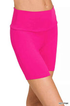 Zenana Activewear Set Hot Pink Brushed Dty Microfiber Top & Biker Shorts bc7fd570e8024192bdbb00a55f68a0b4-Max-Origin Trendsi