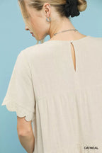 Umgee Linen Tiered Babydoll Dress with Ruffle Sleeves bcefd567-df58-4792-b77a-fbe153a19e6b-Max-Origin Trendsi