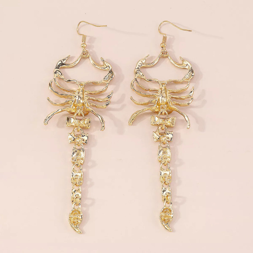 Scorpion Dangle Earrings 18K Gold-Plated Rhinestone Jewelry bcf06bfb-27f7-4513-9075-5c14d1879859-Max-Origin Trendsi