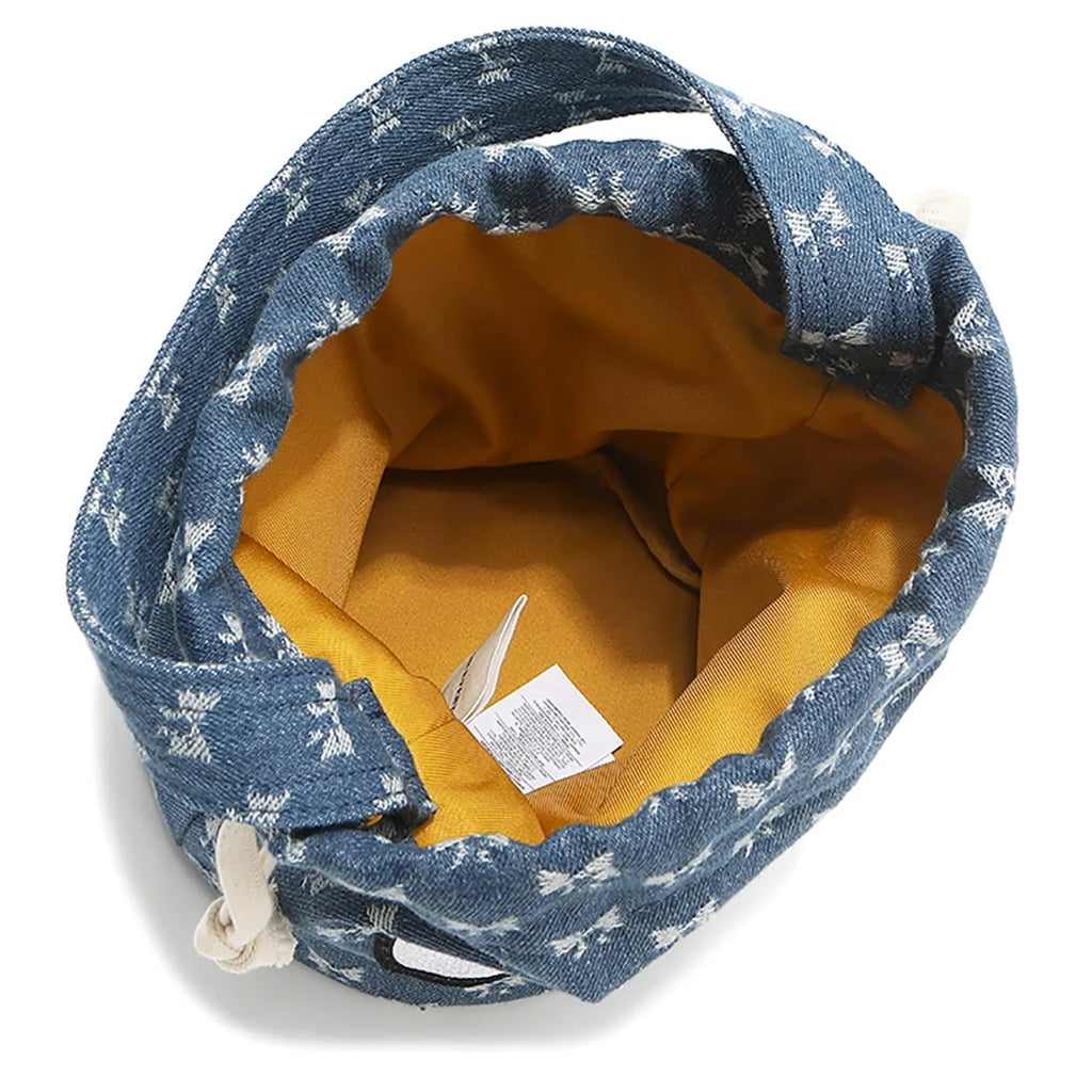 Nicole Lee USA Women's Bucket Bag Drawstring Bow Heart Pattern Handbag bd054de3ec124f7dbe7c72df3c31db02-Max-Origin Trendsi