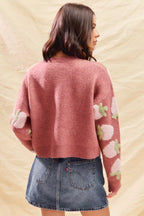 SO ME Womens Cardigan Strawberry Fruit All Over Button Sweater bd191859a27645d8afba15b5401b8a8f-Max-Origin Trendsi