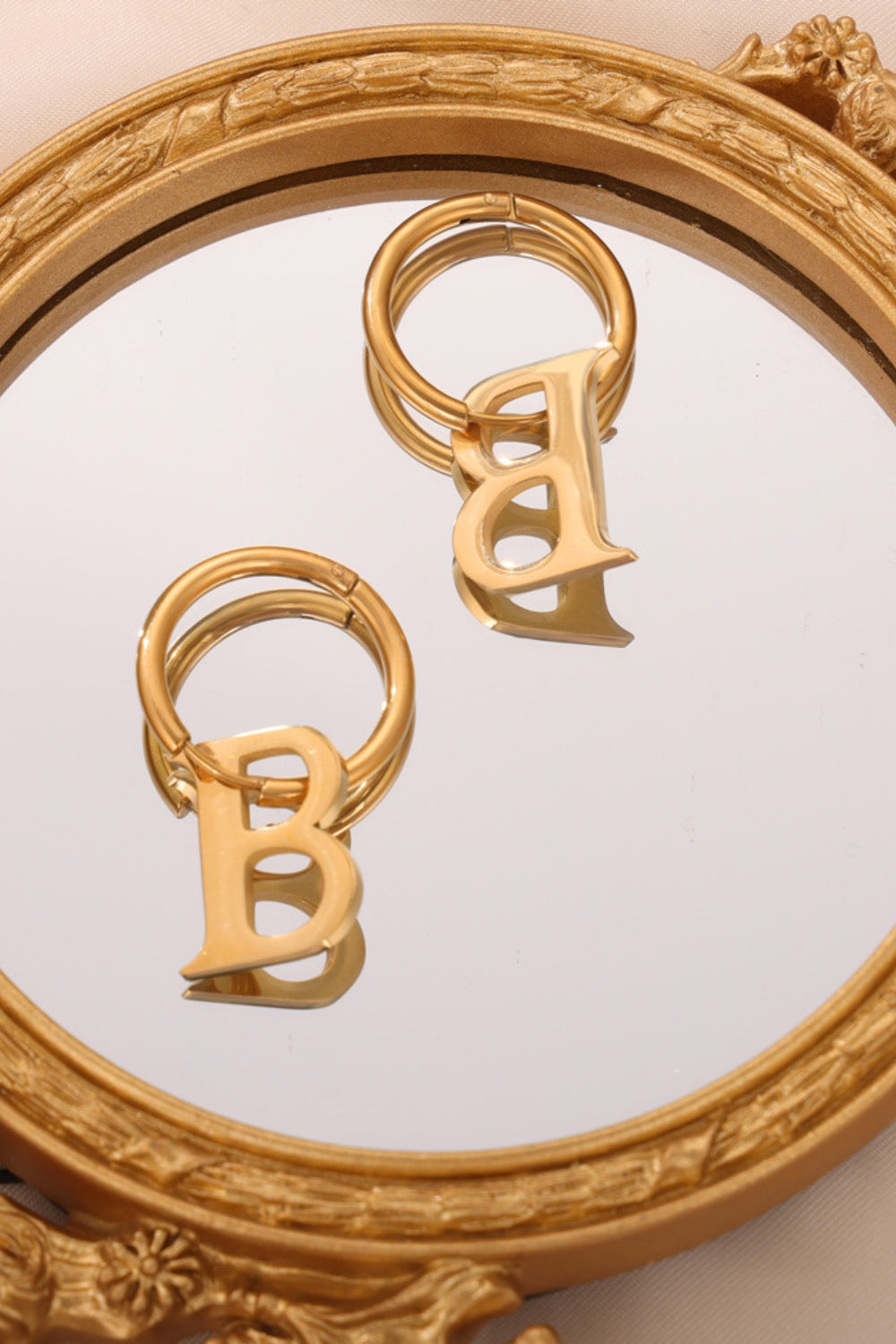 Hoop Earrings Letter B Titanium Steel 18K gold-plated Gold Sliver Jewelry bd37bf07-2ca3-4f78-834a-94ab52dcd34d-Max Trendsi