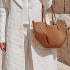 Women's PU Leather Tote Bag Caramel Medium Fashion Handbag be2181c3-0313-45f2-9885-eb6202985a26-Max-Origin Trendsi