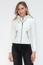 Snobbish Faux Leather Women White Zip Pockets Hooded Basic Jacket be9a5e9b-ab62-418e-8c66-b22d972e5a83-Max_20c22904-603d-443b-b026-623311b8dac5 Trendsi