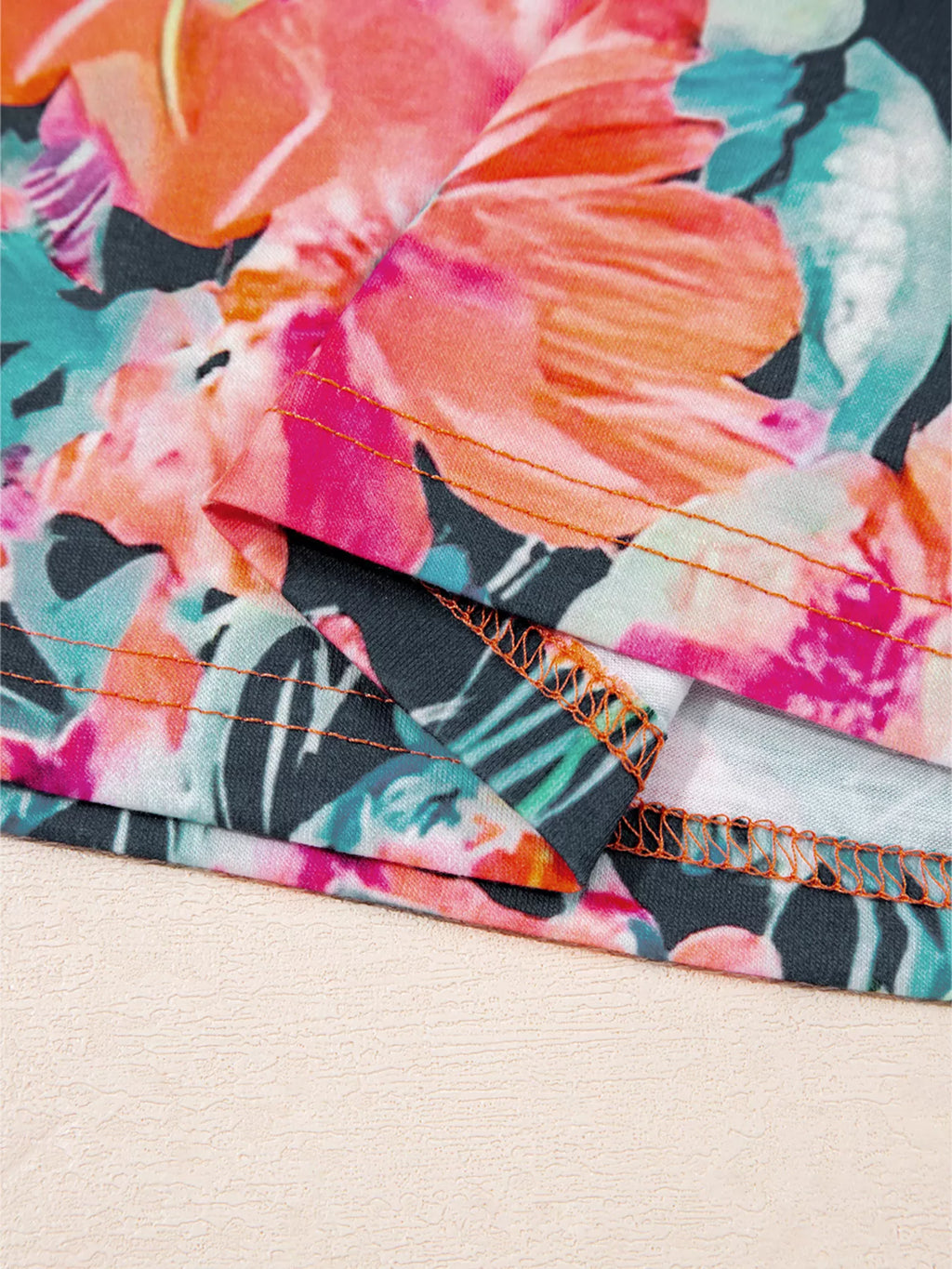 Women's Blouse Floral 3/4 Flare Sleeve Tied Neck becb44f97fbb43b987725106074fbc80-Max-Origin Trendsi