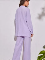 Women's Outfit Set Long Sleeve Shirt and Pants Set Pocketed Lightweight Two-piec bfc51fba045e43f48f8d855b1ffd8396-Max-Origin Trendsi