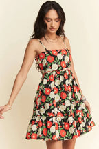 Davi & Dani Mini Dress Black Floral Scalloped Cutout Back Ruffled bffa2f878c3d4fef843ddce708148eb8-Max-Origin Trendsi