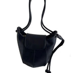 Fashion New Bucket Crossbody Bag Knot Strap Medium PU Leather Flap Shoulder Bag