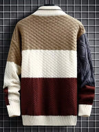 Men's Color Block Knitted Pullover Cable-Knit Ribbed Plus Sizes Sweater c03c17da886f470ab75c2009376d0c9c-Max-Origin Trendsi