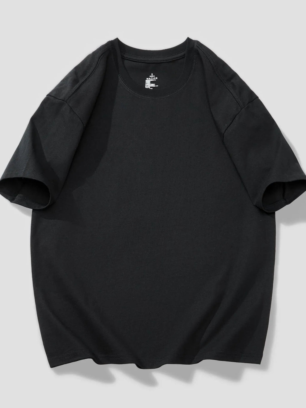 Men's T-Shirt Cotton Solid Round Neck Short Sleeve Oversized Top S-4XL Black c03cb31c0d514d228359b5c4acb3086a-Max-Origin Trendsi