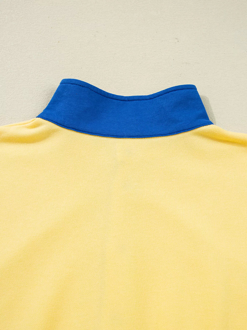 Women's Casual Set Color Yellow Block Patchwork Half Button Top and Shorts 2pcs c094a3a4667d44a78d92d1f06ecb8e83-Max-Origin Trendsi