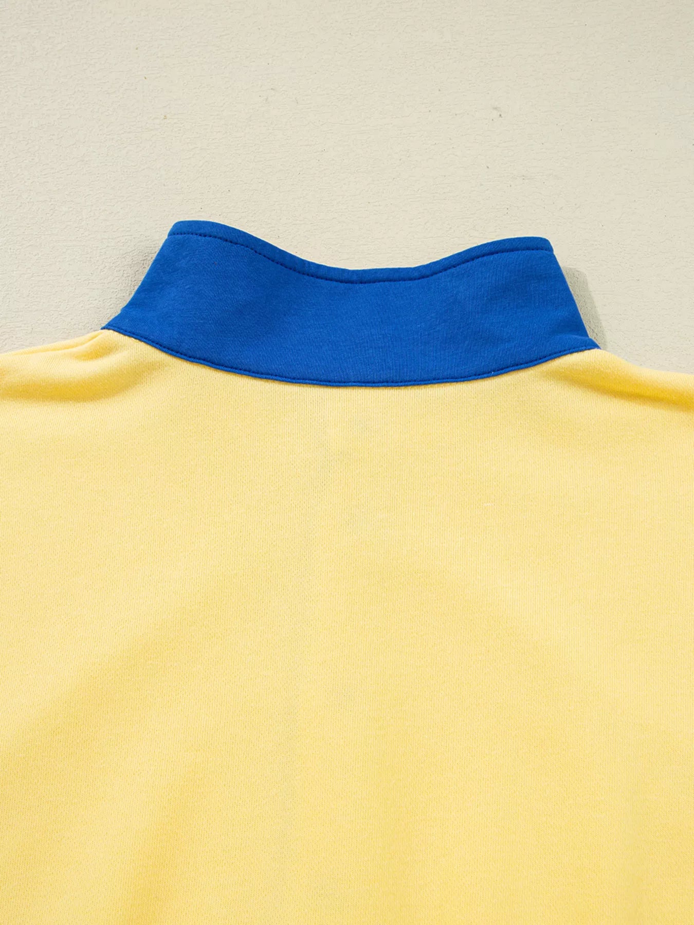 Women's Casual Set Color Yellow Block Patchwork Half Button Top and Shorts 2pcs c094a3a4667d44a78d92d1f06ecb8e83-Max-Origin Trendsi