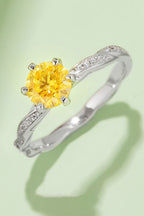 Murray Silver Ring 1 Carat Moissanite Stone Gold Blue Pink 925 Sterling Platinum-plated Gold c0c8c963429d4f02b11a4a1059094e90-Max Trendsi