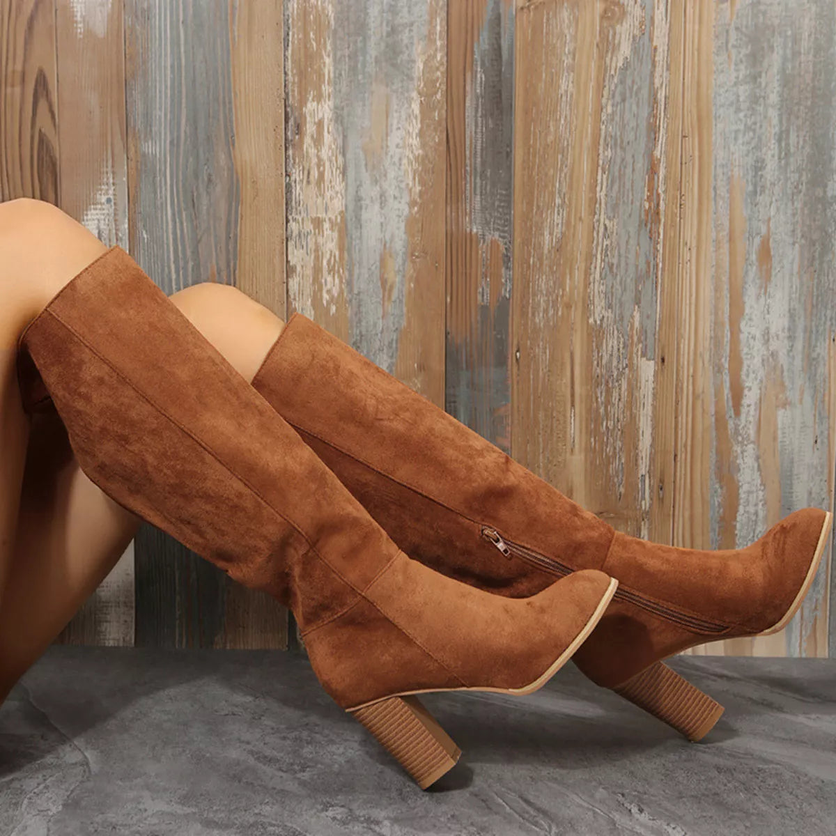 Point Toe Block Heels Boots c0e4b9b33ede418ab71e59d313f467d4-Max-Origin Trendsi