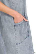 Zenana Enzyme Stone Washed Lyocell Mini Dress c10cea64769d409d8930a99a53e5867b-Max-Origin Trendsi