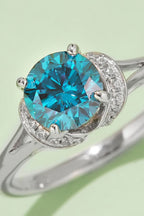 1 Carat Moissanite Stone Silver Ring 0.3 Carat Murray 4-Prong 925 Sterling c15e9aad37924002800e9aa4351708e2-Max Trendsi