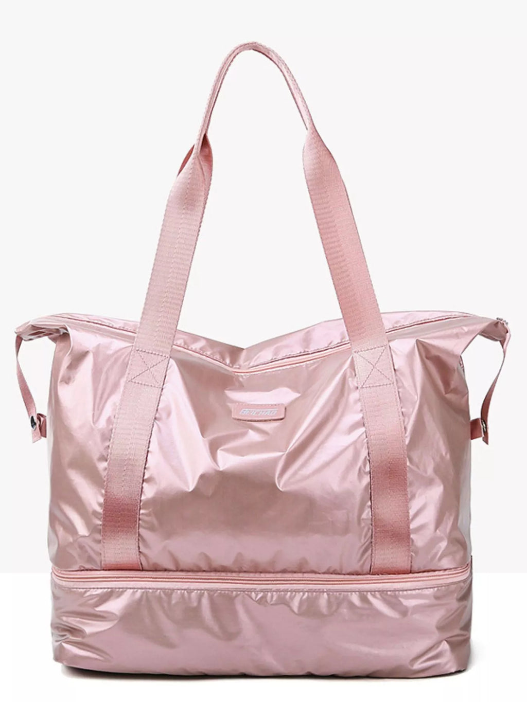 Waterproof Travel Bag Large Pink Lightweight Fiber Zipper Handbag c17895e2-7d0d-4e53-bbbb-952890402936-Max-Origin Trendsi