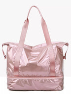 Waterproof Travel Bag Large Pink Lightweight Fiber Zipper Handbag c17895e2-7d0d-4e53-bbbb-952890402936-Max-Origin Trendsi