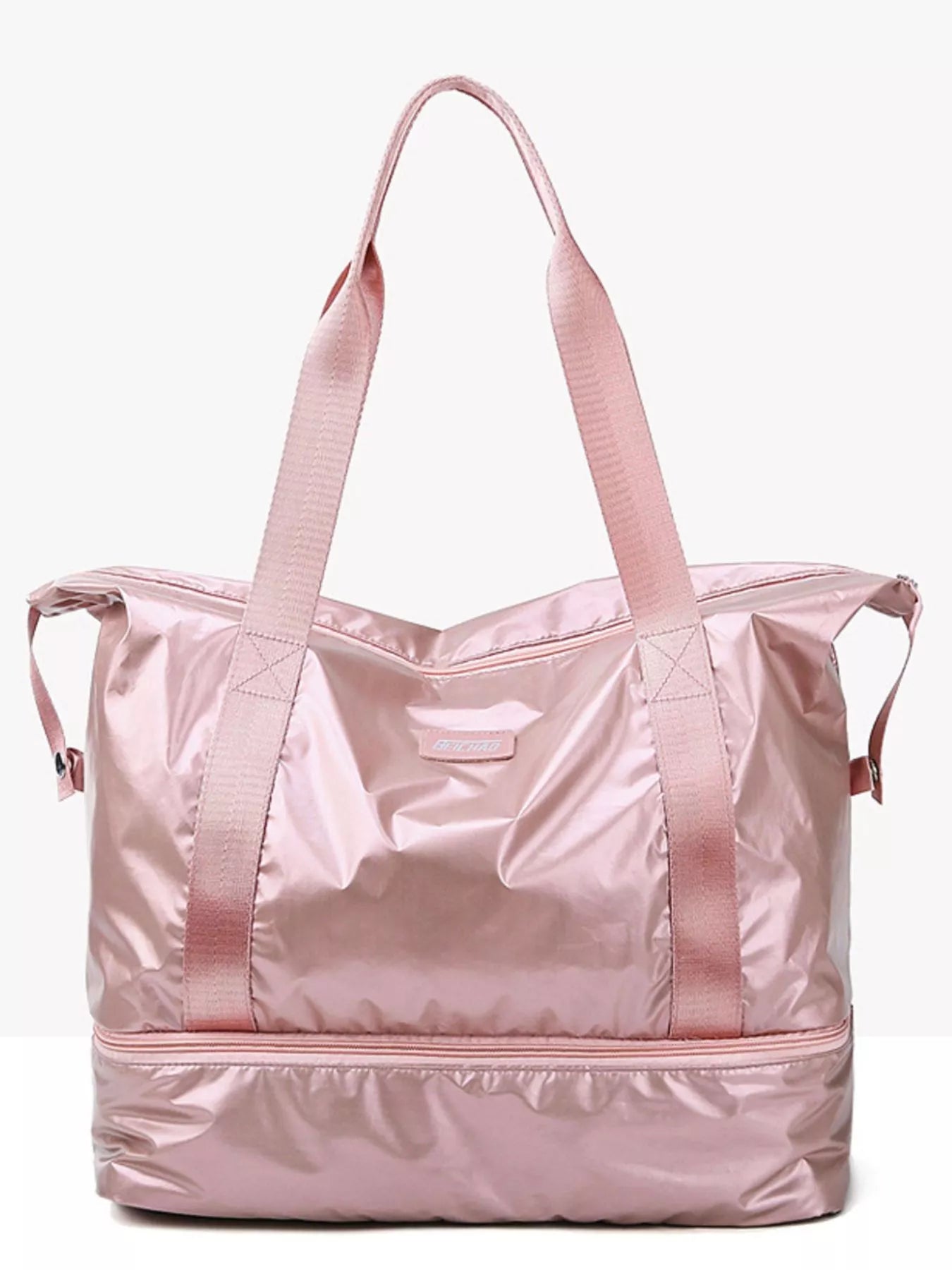 Waterproof Travel Bag Large Pink Lightweight Fiber Zipper Handbag c17895e2-7d0d-4e53-bbbb-952890402936-Max-Origin Trendsi