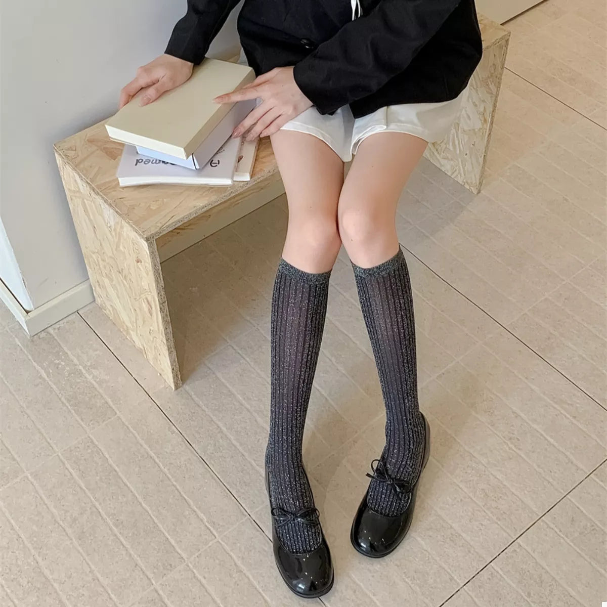 Knee-High Women's Socks Scrunch 1-pair c1a4928d-026a-4946-a0ad-4ed7f74da745-Max-Origin Trendsi