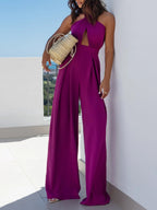Women's Jumpsuit Wide Leg Cutout Halter Neck Backless Zipper Overall c1bbc8d5-0575-49e8-9202-397141305aa0-Max-Origin Trendsi