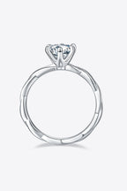 Murray Silver Ring 1 Carat Moissanite Stone 925 Sterling Platinum-plated with Box c1e179c18e4a4406a778d7129cbff3bc-Max Trendsi