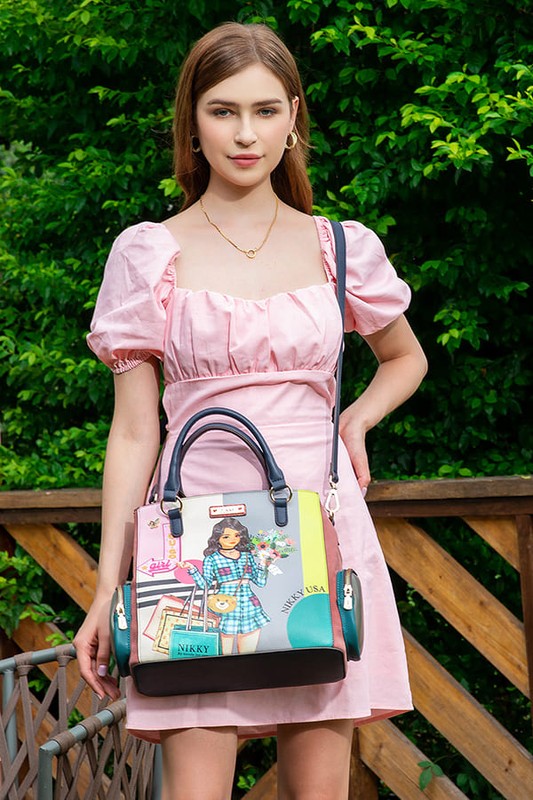 Nicole Lee USA Handbag Eco-Leather Medium with Side Pockets c212b475-b0a4-4f14-9f3e-c725618de528-Max Trendsi