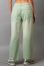 POL Women Pants 100% cotton Embellishments Rhinestone Wide Leg Trousers c219a9da-fe47-48af-8303-a3a4cea0aed2-Max Trendsi