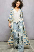 POL Crochet Longline Cardigan Sky Blue Floral Open Front c2566f22-68de-4e19-87c9-6f3b08c7b263-Max-Origin Trendsi