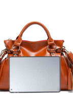 Large Tote Handbags Mehgan Women's PU Leather Zipper with Stylish Tassels c25a7fbbe79a4607879be85e534cd99d-Min Trendsi