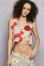 POL Openwork Floral Cropped Crochet Cami IVORY PINK One Size c2e25097-7283-4f5c-b9bd-49a581d13363-Max-Origin Trendsi