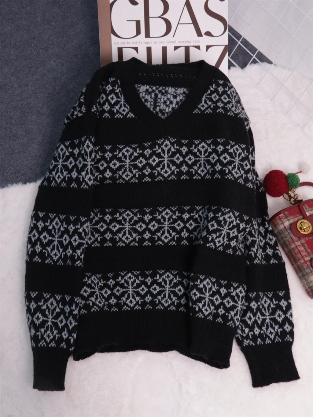Women's Sweater Contrast Ribbed Hem Long Sleeve Pullover c2eb1b98ccd44487a6f50ff028b0df5e-Max-Origin Trendsi