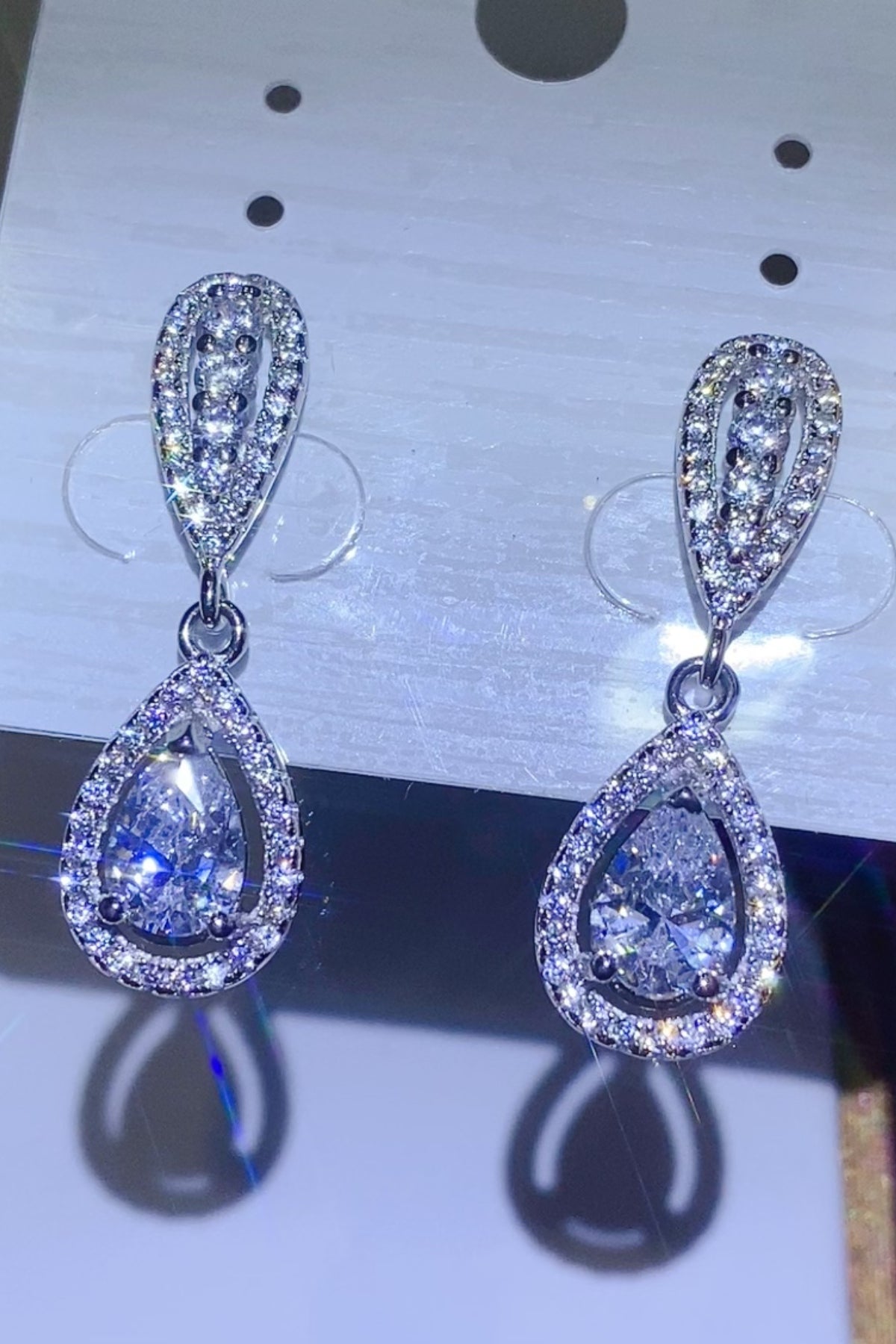 2 Carat Moissanite Teardrop Earrings Dangle 925 Sterling Silver Platinum-plated Silver One Size c2ec1da3-76b2-4094-8c93-94590201d72c-Max Trendsi