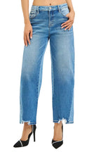 RISEN Womens Barrel Jeans Slouchy Cropped with Contrast Dark Wash c2f4eb93f43b4e02ad1eada16b67aab6-Max-Origin Trendsi