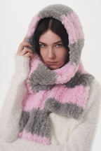 Fuzzy Striped Scarf Contrast Multifunction Head Long Fashion Accessories c2f7f294-fc84-4a7c-ba93-bd4770bb1363-Max Trendsi