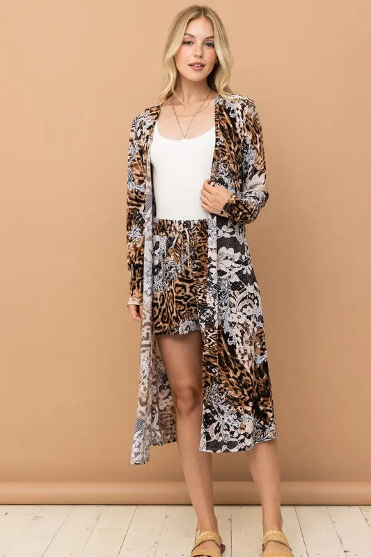 And The Why Outfit Set Leopard Animal Print Kimono and Shorts Set c31b1a6cad3343049aa5091c3d9bf883-Max-Origin Trendsi