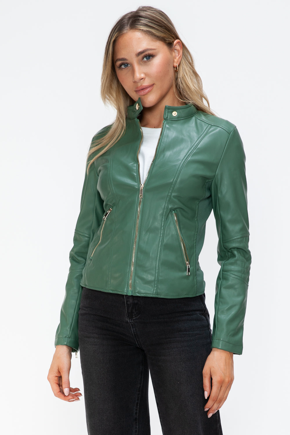 Snobbish Faux Leather Women Jacket Zip Hooded Pocketed Green Basic c31f085c-073a-4959-8983-b282b4ceba69-Max_fd1bee12-a24e-4467-b4e3-957b8cb06fe5 Trendsi