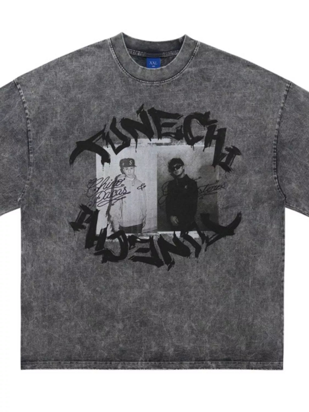 Men's T-Shirt Cotton Denim Washed Graphic Round Neck Short Sleeve Top Silver Gray c3315728-efde-4730-a9bf-be6a34c3f522-Max-Origin Trendsi