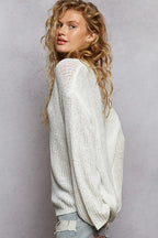 POL Oversized Knit Top Ivory V-Neck Long Sleeve Blouse c3519eab-0fd1-49e8-8f79-d8cd7638ace9-Max-Origin Trendsi