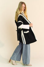 Davi & Dani Women Cardigan Fuzzy Trim Open Front Loose Fit Soft Warm c37bc9ad-689f-4488-9b96-716cdc0728c5-Max Trendsi