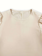 Outfit Set Round Neck Short Sleeve Top and Tied Pants Set c382073a-35b6-4b69-b1b5-d4d8f2a12f93-Max Trendsi
