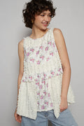 POL Tank Top Floral Lace Textured Round Neck Sleeveless Blouse Ivory c39f6848-d9f1-448a-b930-85cb6b14e5aa-Max-Origin Trendsi