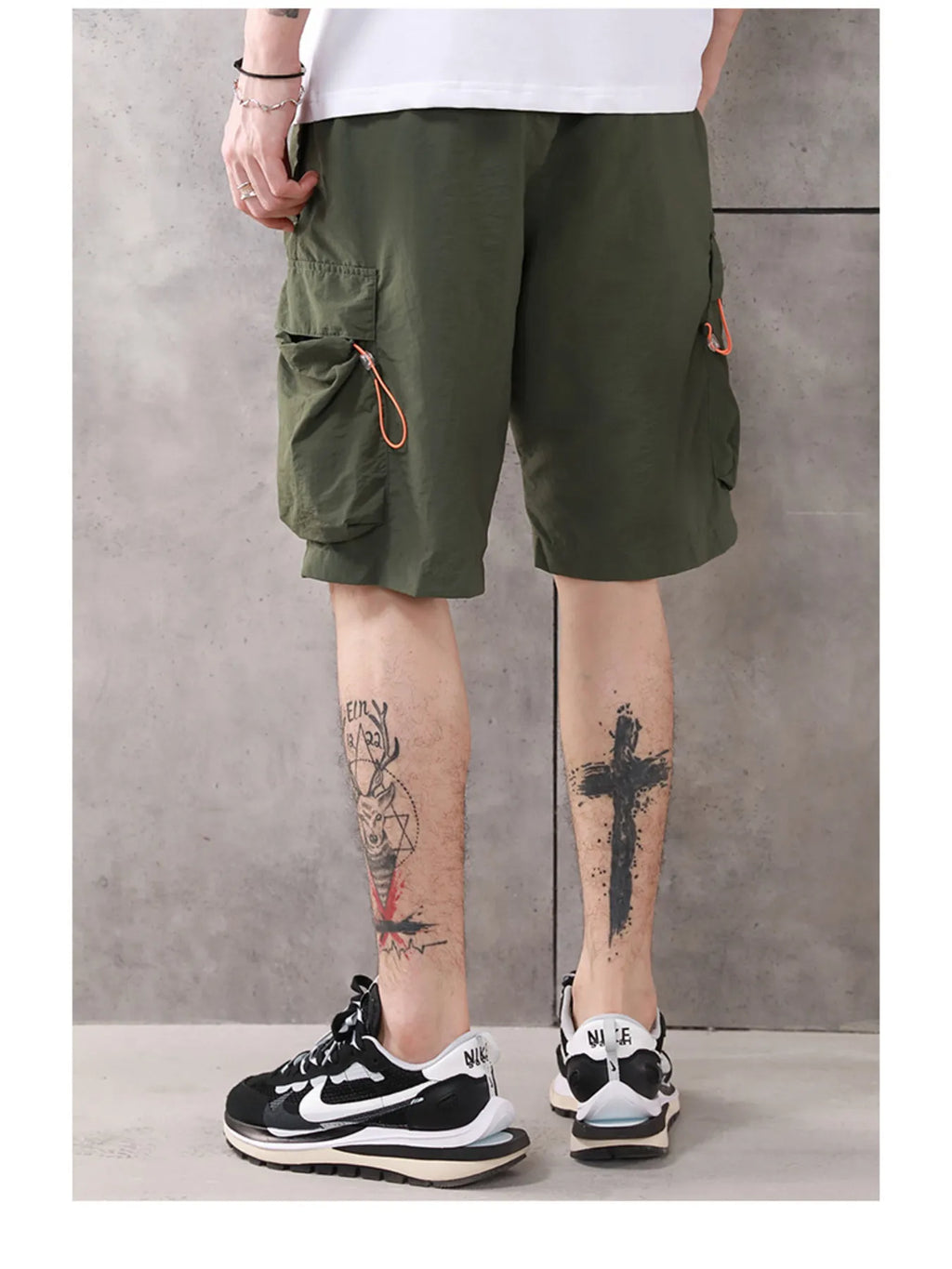 Men's Cargo Shorts Drawstring Pocketed Nylon M - 4 XL Light Green c42fb9b1feb4485f83b8ce1f497c1aad-Max-Origin Trendsi