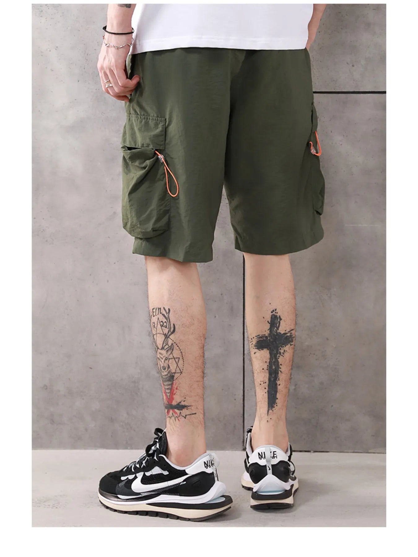 Men's Cargo Shorts Drawstring Pocketed Nylon M - 4 XL Light Green c42fb9b1feb4485f83b8ce1f497c1aad-Max-Origin Trendsi