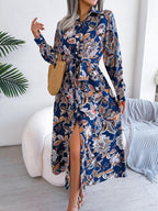 Midi Dress Floral Tied Printed Long Sleeve Shirt Dresses c432ef60-b4fe-4e5f-bc66-bc7f64d94fe8-Max Trendsi