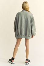 Davi & Dani USA Denim Women Gray Jacket Exposed Seam Zip Up Waffle-Knit c4458bb8-1550-4b61-b708-685a33237036-Max Trendsi