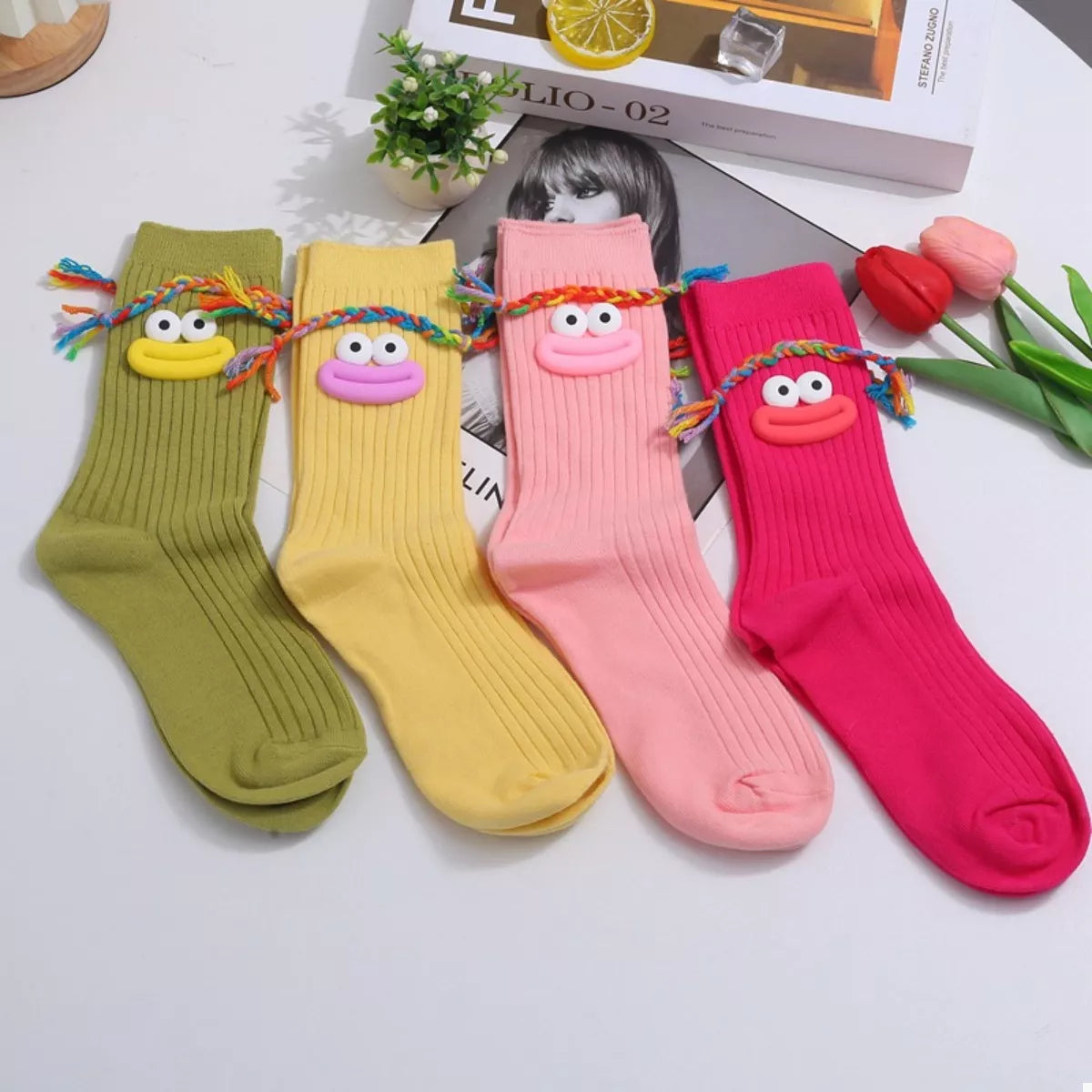 Women's Crew Socks Cotton Cartoon Ribbed Knit Funny c4a4c758-ee8c-4328-9c32-b489d732777b-Max-Origin Trendsi
