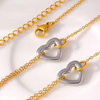 18K Gold-Plated Heart Bracelet Stainless steel Chain c4b0531a-2b86-404a-9bc5-c0b6f3c142b5-Max Trendsi