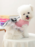 Tweed Pet Dress with Ruffle