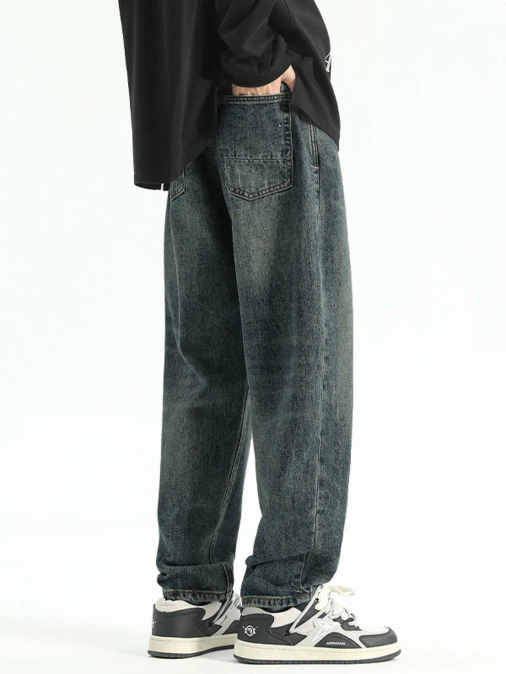 Men's Wide Leg Jeans Nostalgic Blue Washed Relaxed Fit Denim Pants c51d4a6b84d148b89c409bd14ede0740-Max-Origin Trendsi